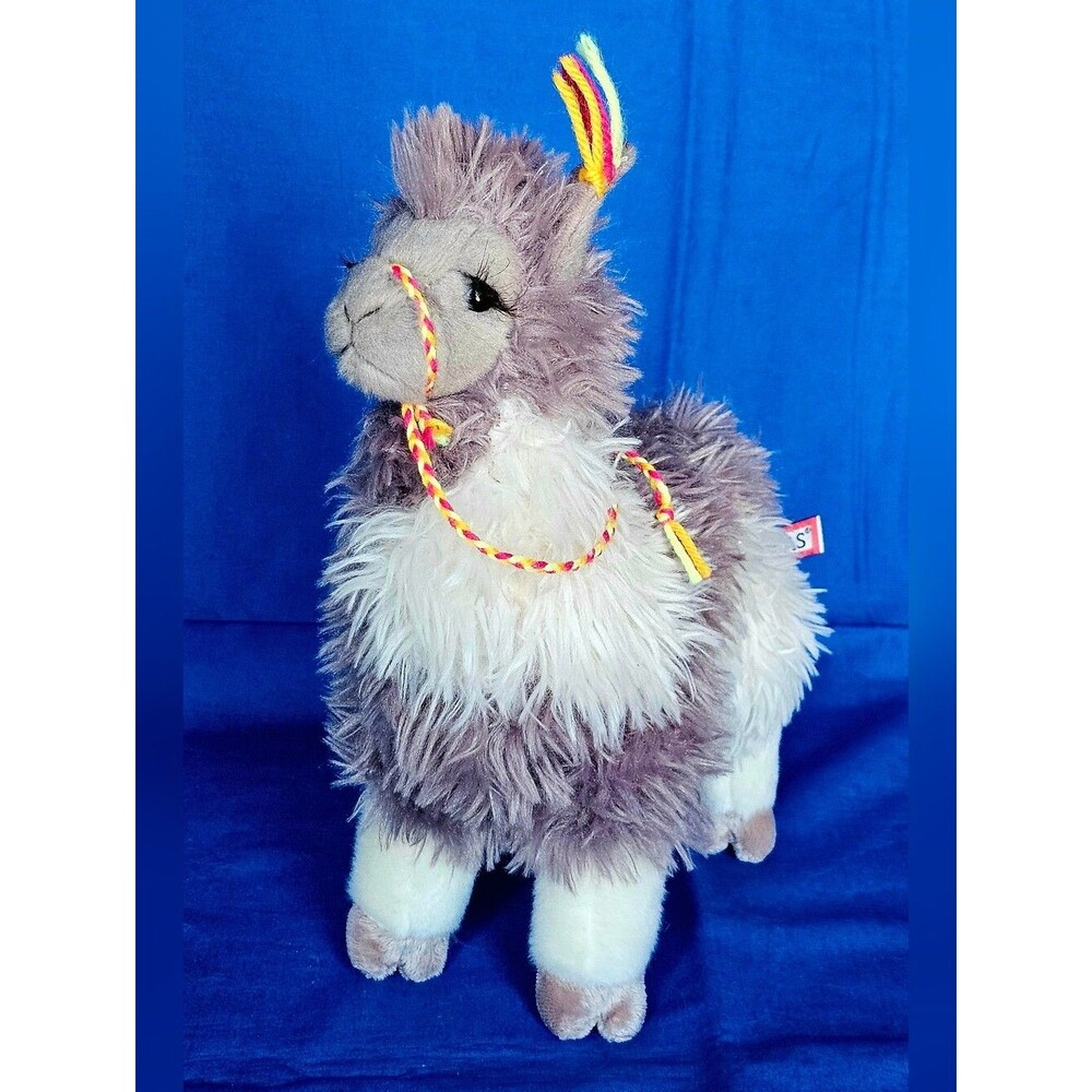 Douglas Zephyr Llama Alpaca Plush Cuddle Toy 12" Stuffed Shaggy Animal Eyelashes